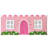 Farmhouse Curtain, Light Pink/White