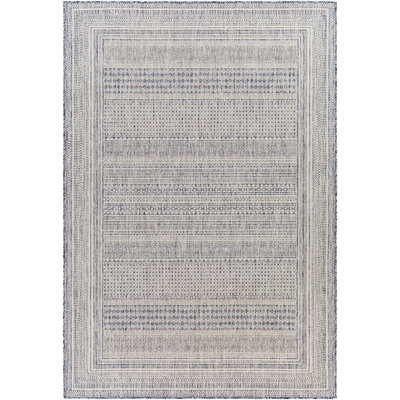 Outdoor Boho Rug Blue/Cream_TRG2330