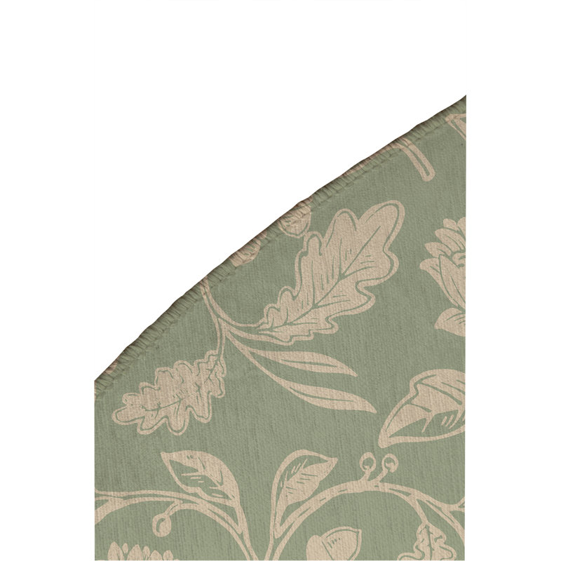 Autumn Vines Non Slip Outdoor Rug, Round 5'
