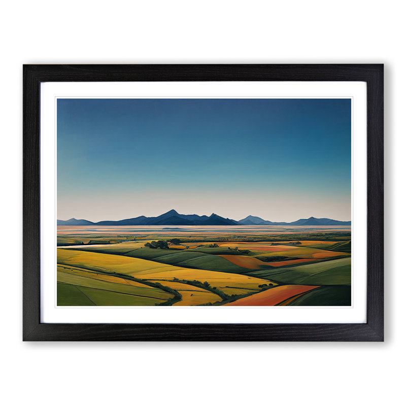 Stunning Mountain Landscape - Single Picture Frame Print, Black, 46cm H x 64cm W x 2cm D