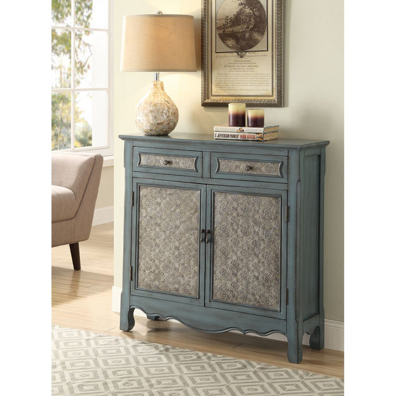 Console Table In Antique Blue