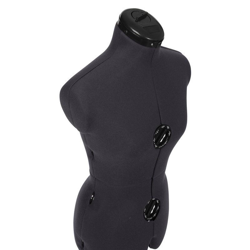 Adjustoform Tailormaid 8 Part Adjustable Dress Form, Grey Nylon Fabric Mannequin UK Dress Size 8-20