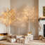Ensemble de 3 bouleaux de Noël illuminés (4 pi 48 DEL / 5 pi 72 DEL / 6 pi 96 DEL)