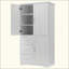 Armoire de rangement avec portes pour salle de bain / bureau, trois tiroirs-2125322413