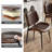 Contemporary Upholstered Faux Leather Dining Chairs with Stylish Bentwood-109327963