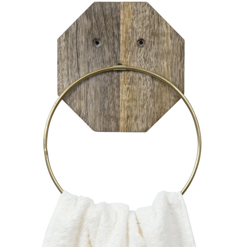 Mango Wood Wall Mounted Towel Ring