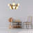 Modern Glam Chandelier, Gold & White, 26.8 x 26.8 inches | Metal Body with Glass Cap | Height: 29.5 inches | 10x E27 Socket, Max 40W | Perfect for Scandinavian & Contemporary Spaces, Elegant Lighting Solution-1094746729-1094746731
