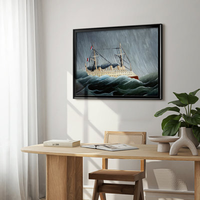 A Ship in a Storm (Navire dans la tempête) - Henri Rousseau - Toile tendue avec châssis, c. 1899