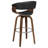 Walnut And Ecru Swivel Bar Stool-149842762