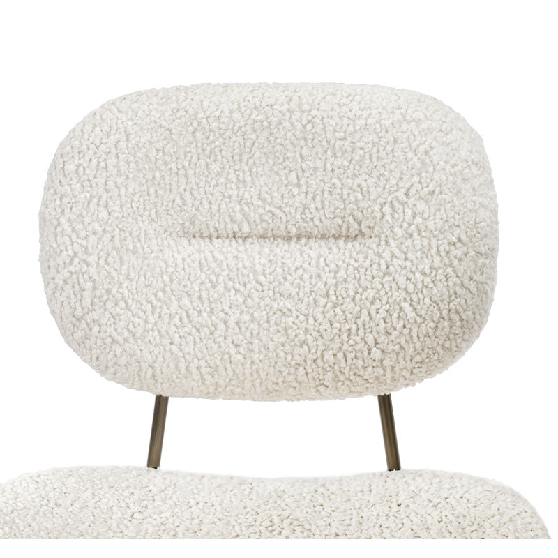 Down Faux Shearling and Bronze Upholstered Side Chair