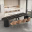 Table de salle à manger extensible pliable, table de cuisine rectangulaire multifonctionnelle extensible