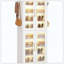 Grande bibliothèque blanche avec 8 portes réglables à DEL-357498230