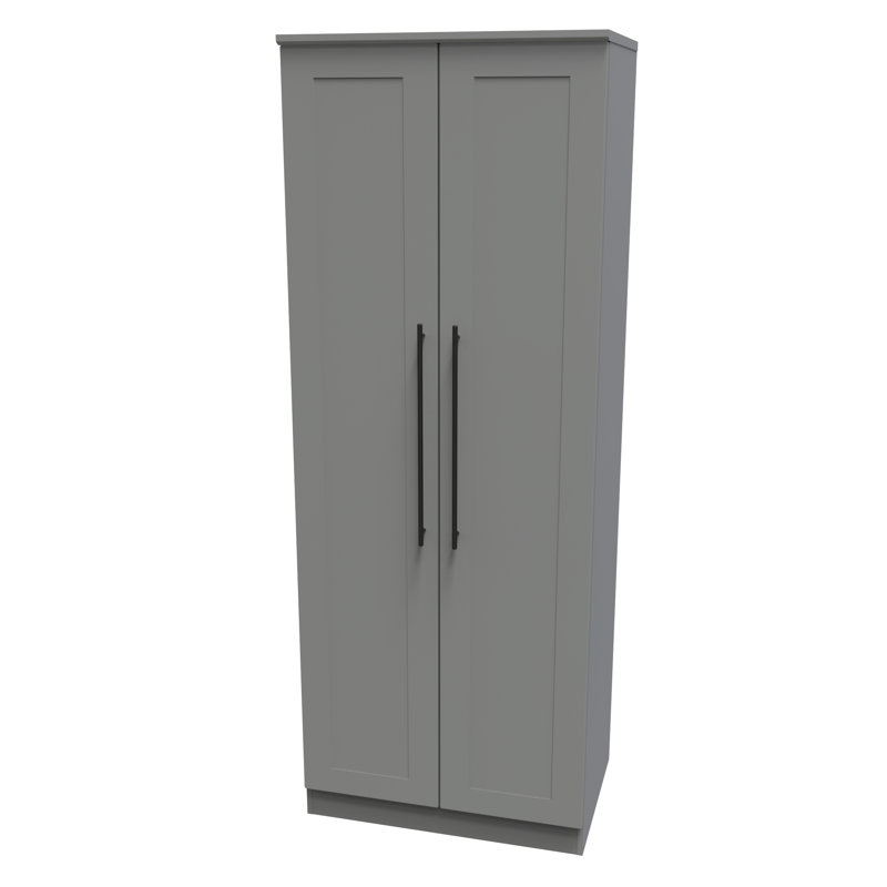 Fully Assembled 4 Door Wardrobe, Dusk Grey