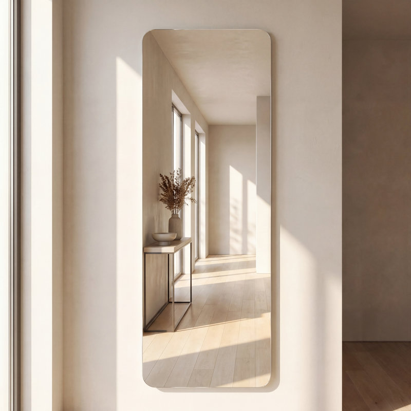 Miroir pleine longueur, grand miroir mural d'entraînement à la maison 65 x 24 pouces, 65 po x 24 po