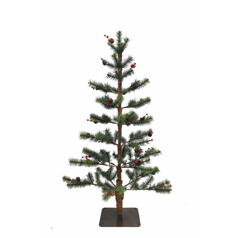 Sapin de Noël artificiel vert élancé, 3'