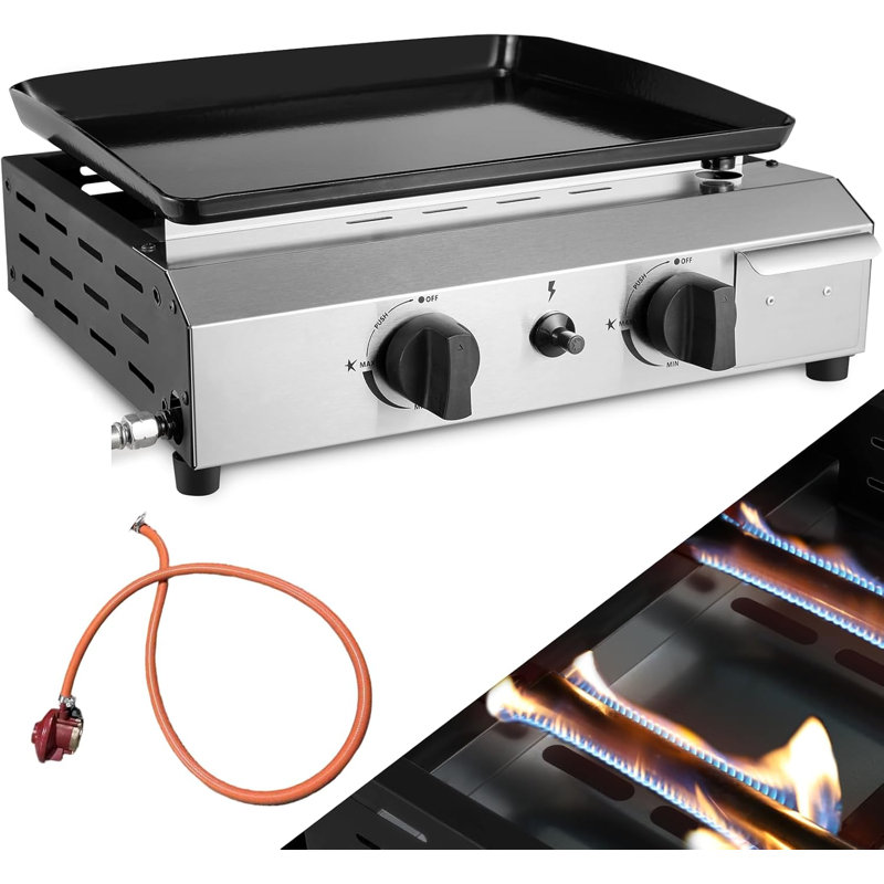 LIFERUN 2 - Burner Countertop Natural Gas 2000 BTU BTU Gas Grill