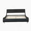 Base de lit plateforme moderne et rembourrée avec éclairage à DEL, contrôlée par télécommande et application, convenant à tous les types de matelas et améliorant l'ambiance de la chambre à coucher.