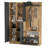 Modern Hall Tree With Mirror, Storage Cabinets, And Coat Hooks-117126672
