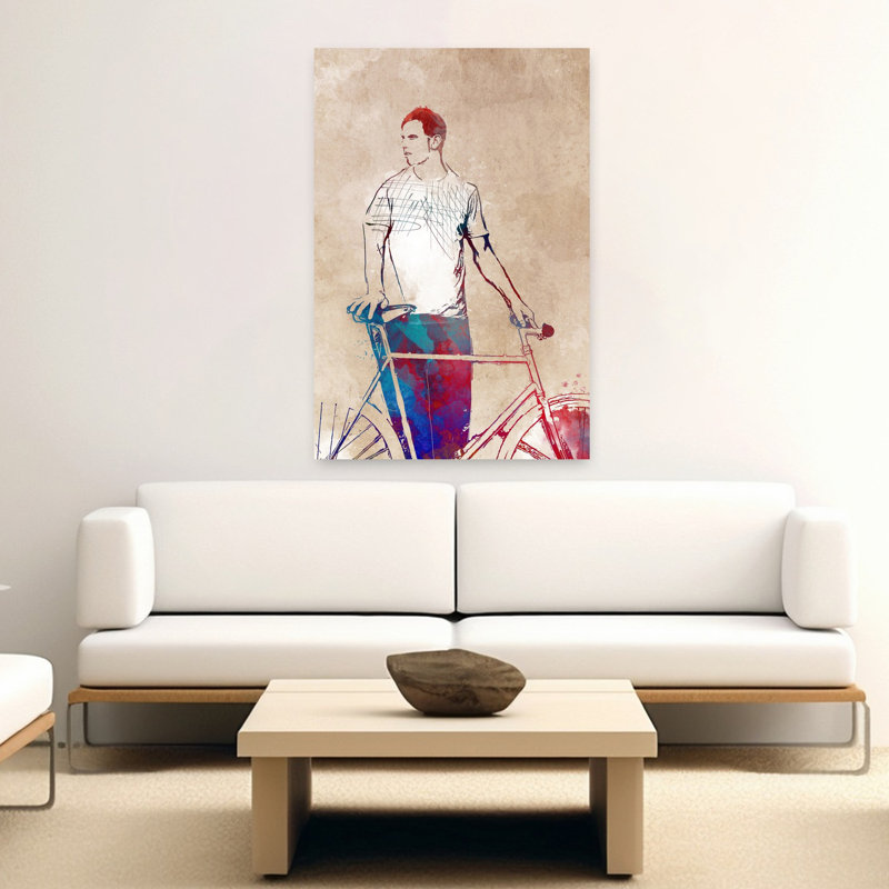 Art urbain abstrait, ville urbaine, 60" H x 40" W