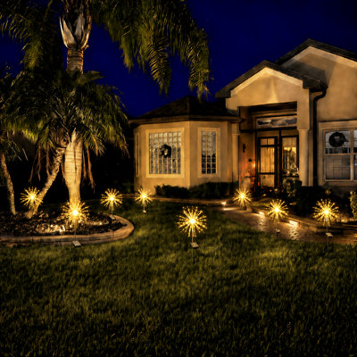 8 modes de lumières de feux d'artifice solaires 120 lumières de paysage de jardin imperméables pour le décor des Fêtes