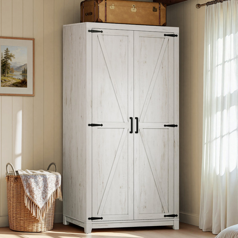 Armoire en bois manufacturé Chiara, Bouleau blanc
