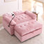 Fauteuil de loisir, fauteuil inclinable double, dossier réglable manuellement, accoudoirs rembourrés, port de charge USB latéral et support pour téléphone, livré avec un repose-pieds de rangement assorti-2135593280