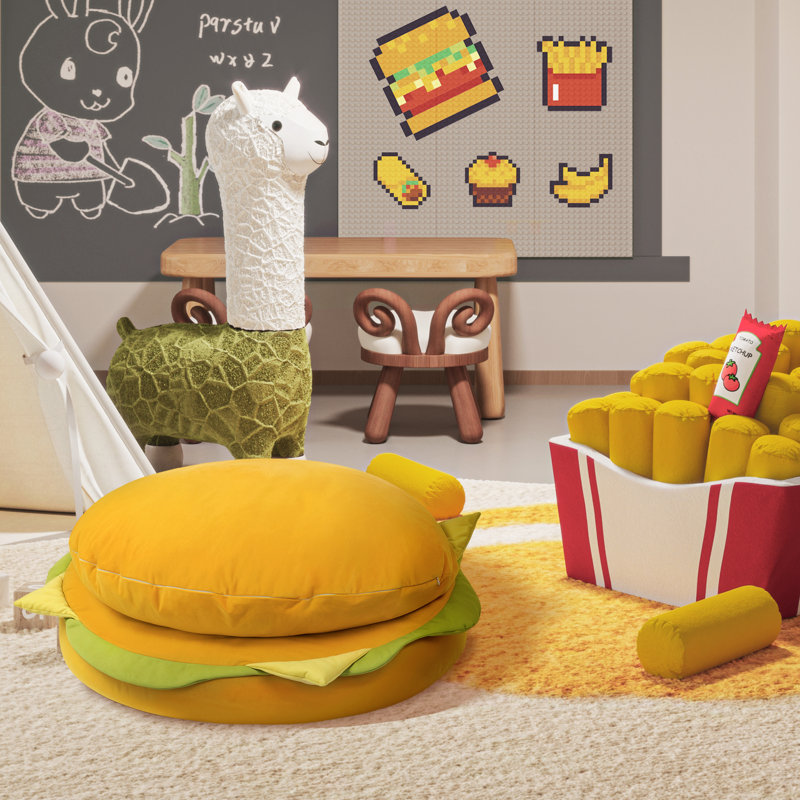 Coussin de sol Hamburger de 32 pouces