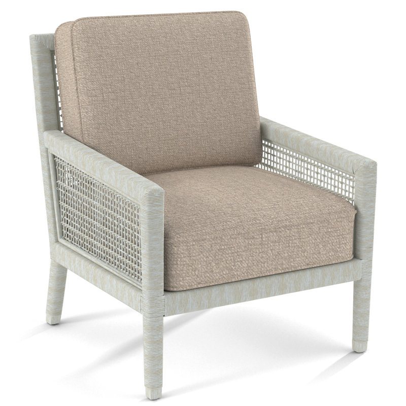 Fauteuil Harper de 28 po de largeur, Brown Geometric, 0456-33, Bisque