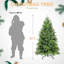 Arbre de Noël aux extrémités abondantes, branches articulées pour une installation facile, support en métal stable, idéal pour les petits espaces et les décorations festives-109340002