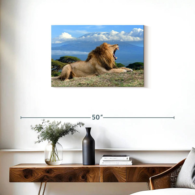 Brampt Roaring Safari Lion, 20" H x 30" W