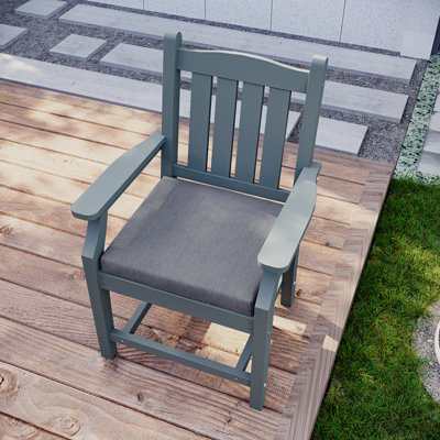 Plastic Outdoor Dining Armchair with Cushions