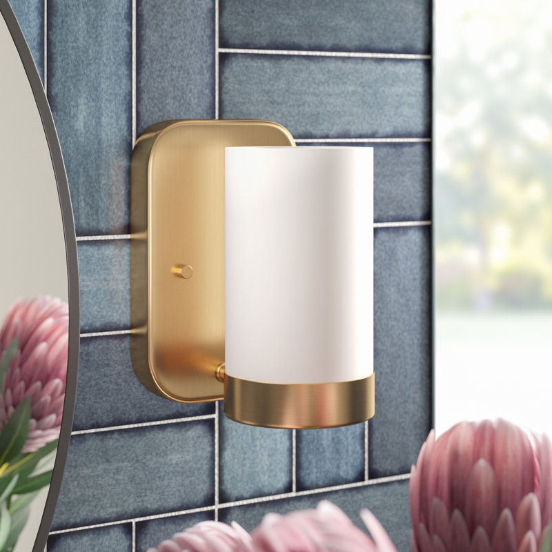 Applique murale 1 lumière pour salle de bain, Bronze brossé