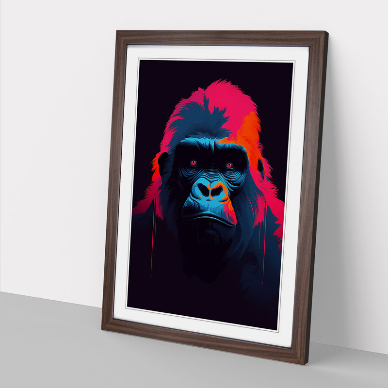 Gorilla Minimalism - Framed Print