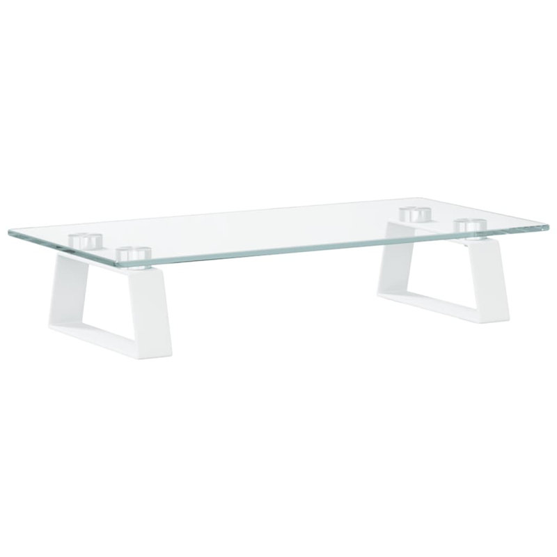 Dashira Monitor Stand, 8cm H x 40cm W x 20cm D, White