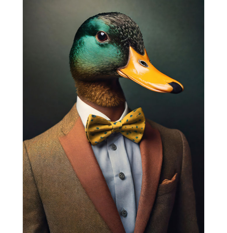 «Duck» sur toile, H 24 po x l 20 po