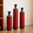 Set of 3 Artisanal Fire-Finished Rustic Floor Vases - Handcrafted Burned Texture for Modern Farmhouse & Industrial Decor (28.35, 24.41, 20.47 Inch)