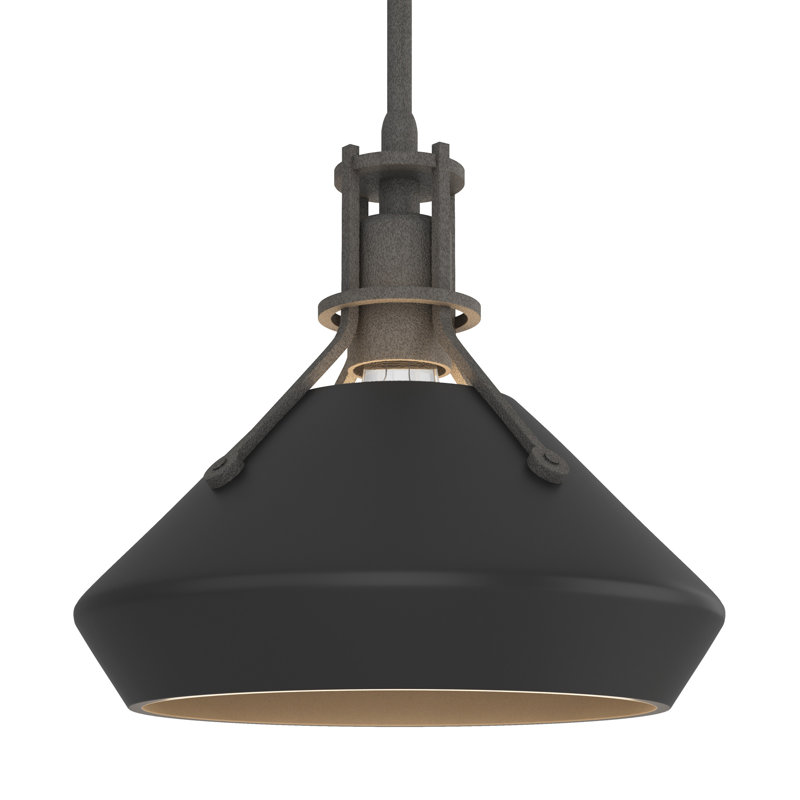 Henry with Chamfer Pendant, Natural Iron, Black