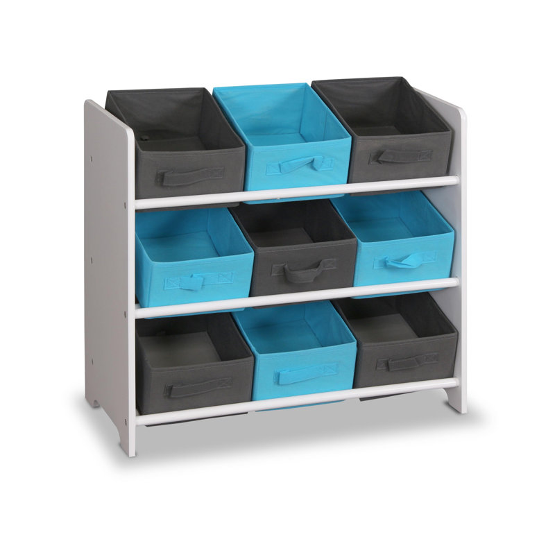 Hollander Rebrilliant Toy Organiser with Bins, Black/Blue