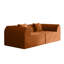 Canapé-lit compressé en mousse à mémoire de forme avec coussin rectangulaire 2 places pour chambre à coucher, chambre d'amis, orange-2131811522