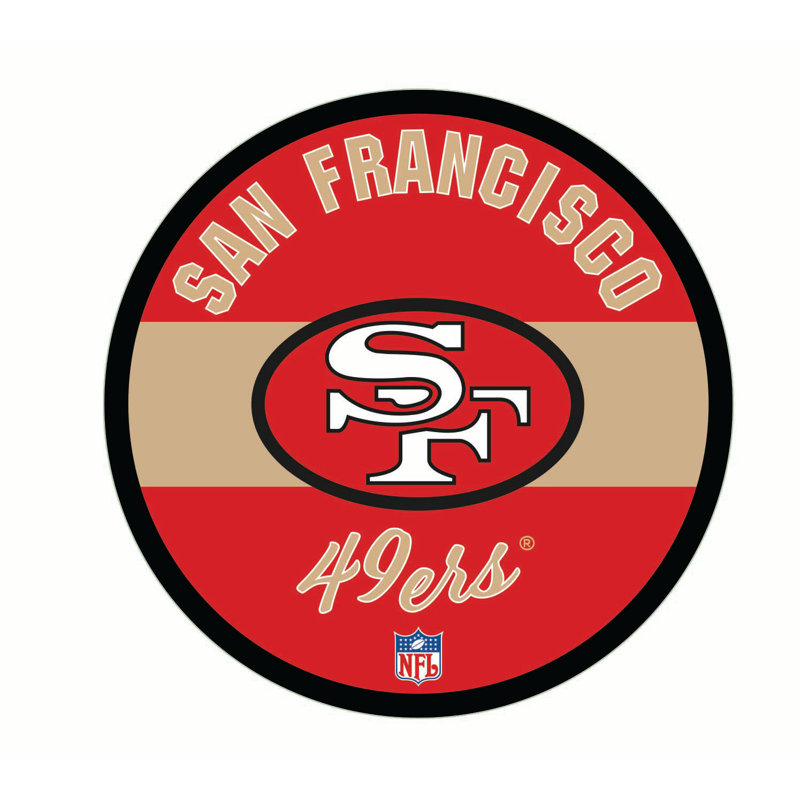 NFL Vintage LED 23" Round Lighted Wall Sign, NFL San Francisco 49ers