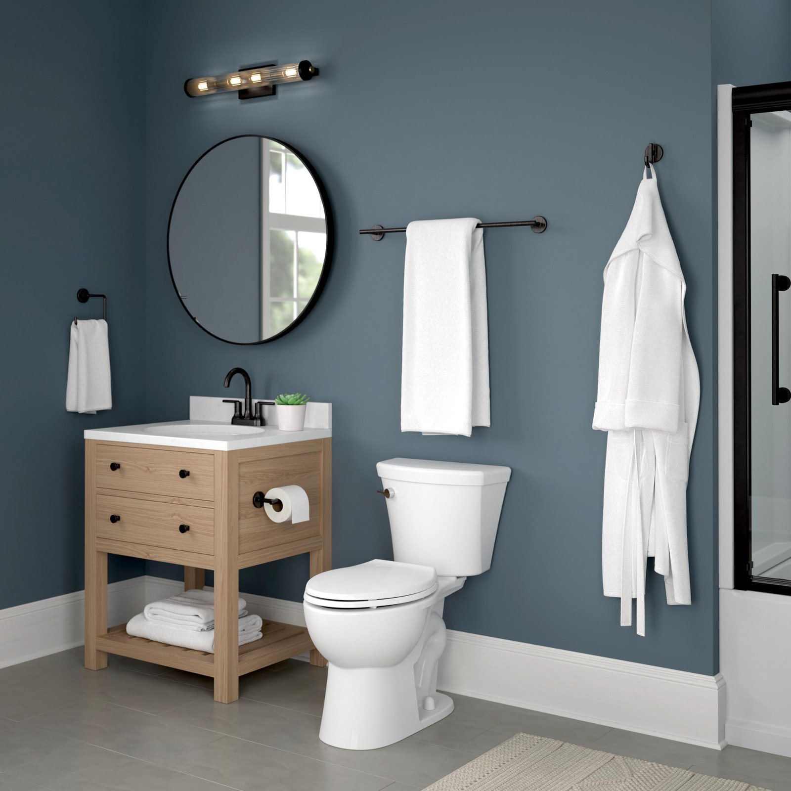 Trinsic Wall Mount Single Post Toilet Paper Holder Bath Hardware Accessory, Venetian Bronze