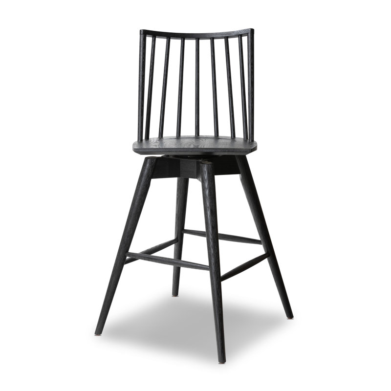 Lewis Swivel Solid Wood Stool, Bar Stool ( 29.29" Seat Height)