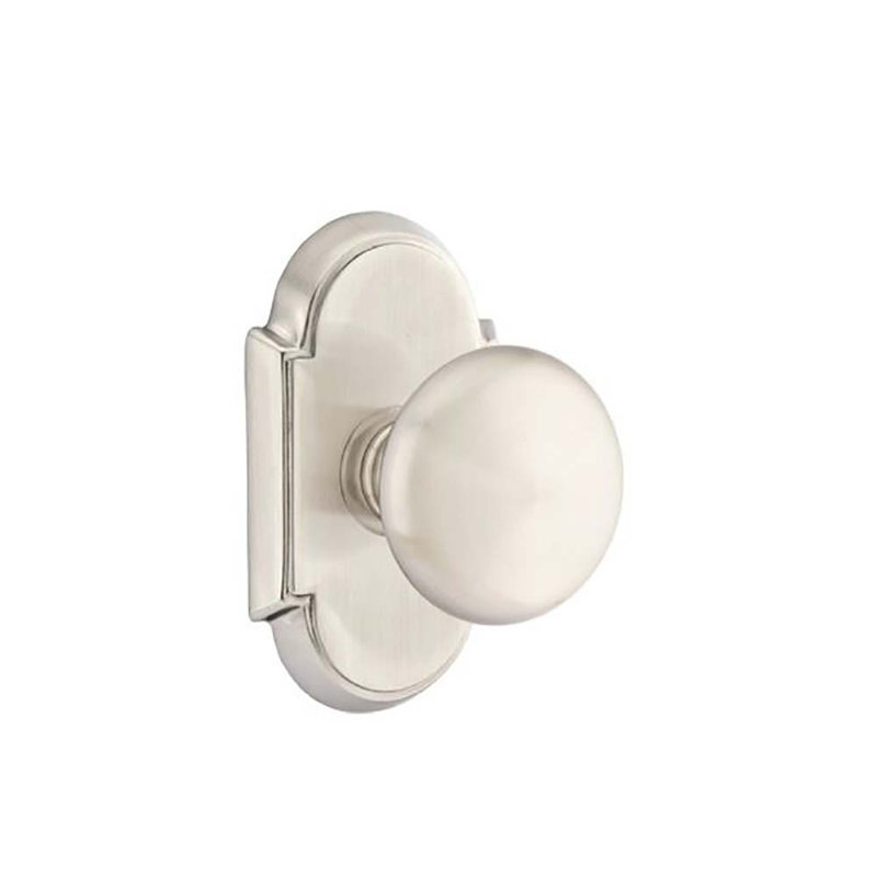 Passage Providence Knob with # 8 Rose, Satin Nickel