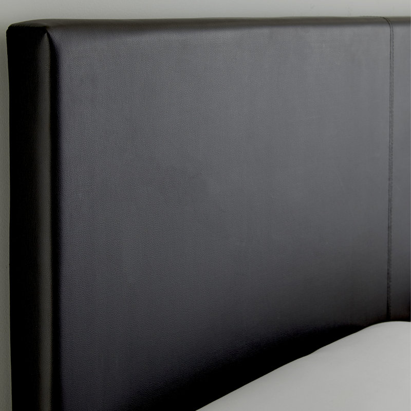 Modern Twin Faux Leather Upholstered Bed with Wood Frame