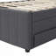 Lit plateforme tapissier avec lit gigogne simple et 3 tiroirs-2089791108-2089791109