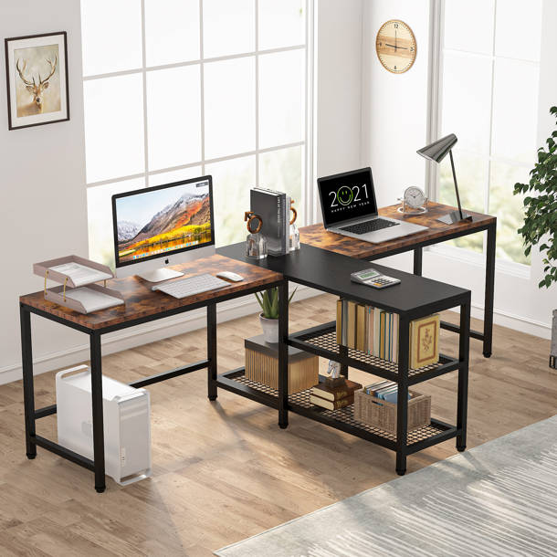 17 Stories Addysyn 94.48'' Desk & Reviews | Wayfair