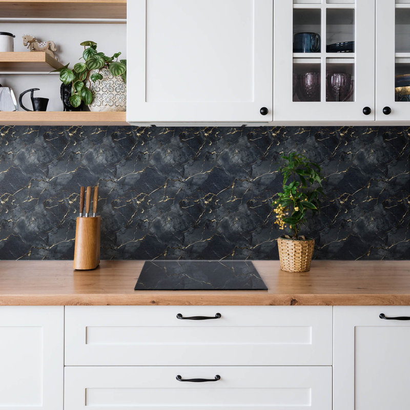 Bumgardner 50x100 cm Pvc Singular Tile Black