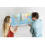 Magnetic Memo Board Whiteboard - 120 x 60 cm - With Marker and Magnets - Political map of the world