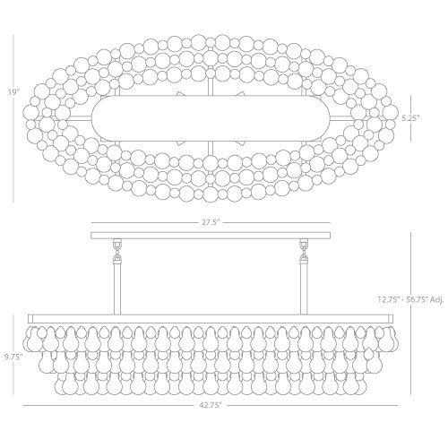 Bling Chandelier, Nickel