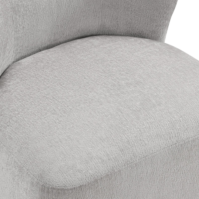 Ensemble de chaises pivotantes 28 po Mid-Century, Gris chenille